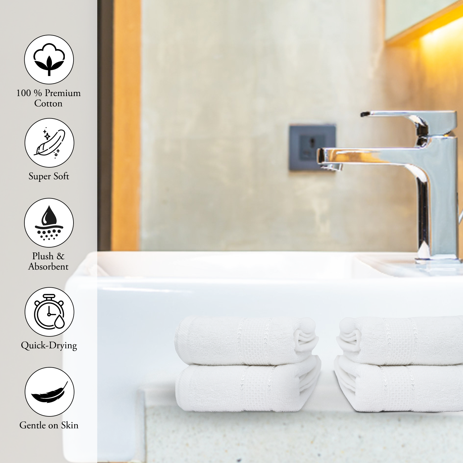 White Bath Towel